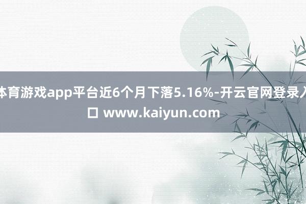 体育游戏app平台近6个月下落5.16%-开云官网登录入口 www.kaiyun.com