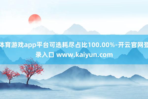 体育游戏app平台可选耗尽占比100.00%-开云官网登录入口 www.kaiyun.com