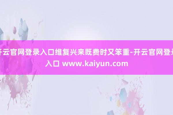 开云官网登录入口维复兴来既费时又笨重-开云官网登录入口 www.kaiyun.com