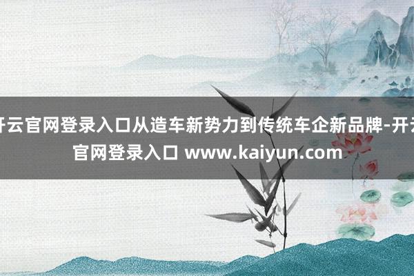 开云官网登录入口从造车新势力到传统车企新品牌-开云官网登录入口 www.kaiyun.com