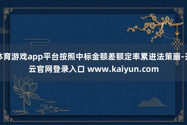 体育游戏app平台按照中标金额差额定率累进法策画-开云官网登录入口 www.kaiyun.com