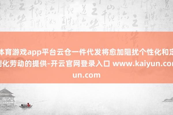 体育游戏app平台云仓一件代发将愈加阻扰个性化和定制化劳动的提供-开云官网登录入口 www.kaiyun.com