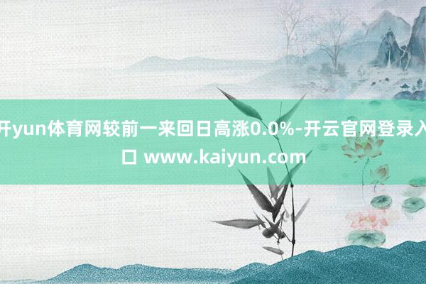 开yun体育网较前一来回日高涨0.0%-开云官网登录入口 www.kaiyun.com