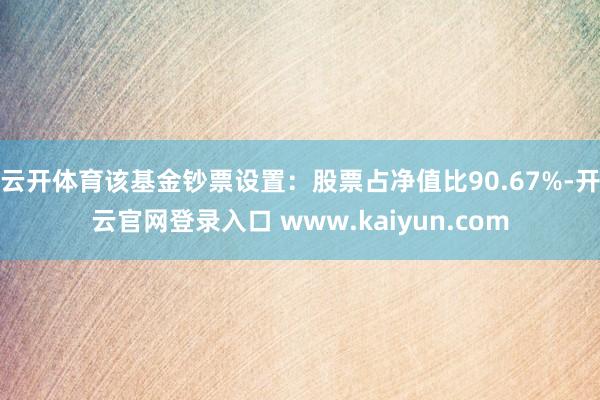 云开体育该基金钞票设置：股票占净值比90.67%-开云官网登录入口 www.kaiyun.com