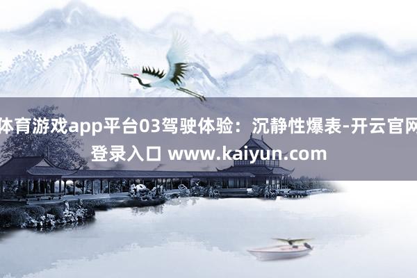 体育游戏app平台03驾驶体验：沉静性爆表-开云官网登录入口 www.kaiyun.com