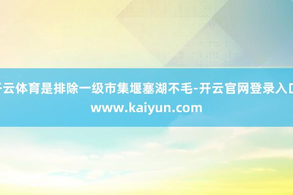 开云体育是排除一级市集堰塞湖不毛-开云官网登录入口 www.kaiyun.com