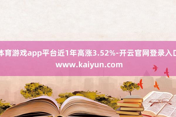 体育游戏app平台近1年高涨3.52%-开云官网登录入口 www.kaiyun.com